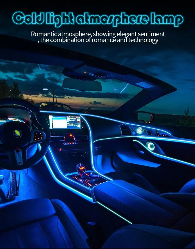 Cigarette lighter powered car light strip