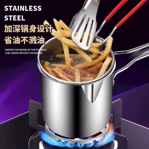 Deep Frying Pot with Strainer Basket (1200ml)