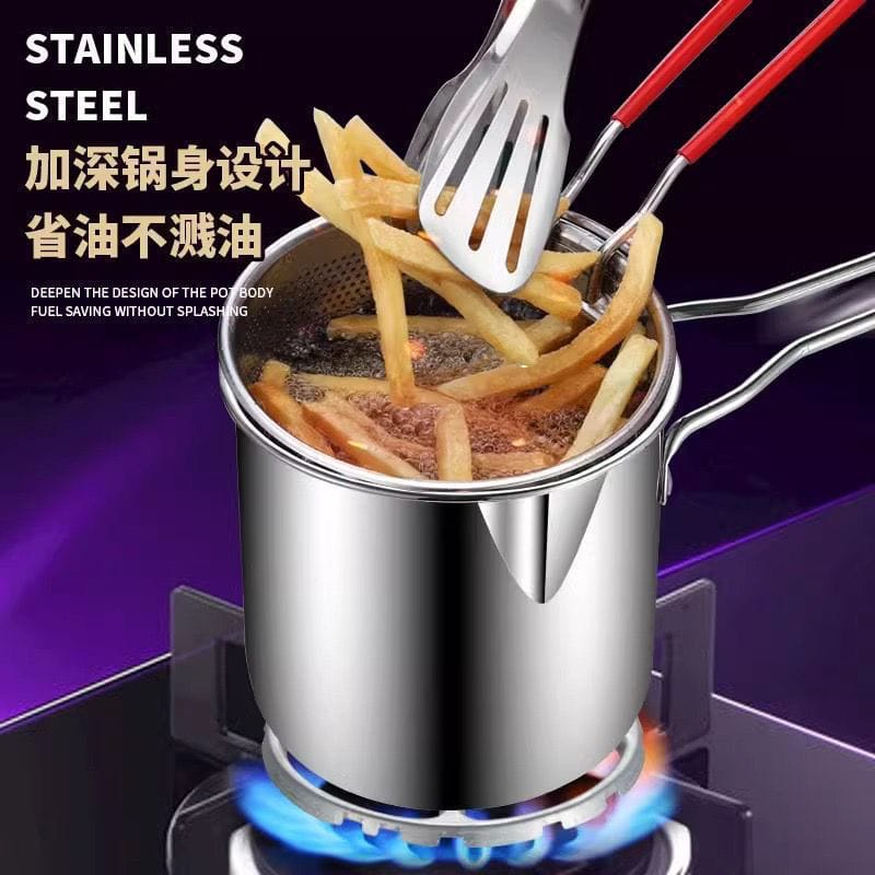 Deep Frying Pot with Strainer Basket (1200ml)