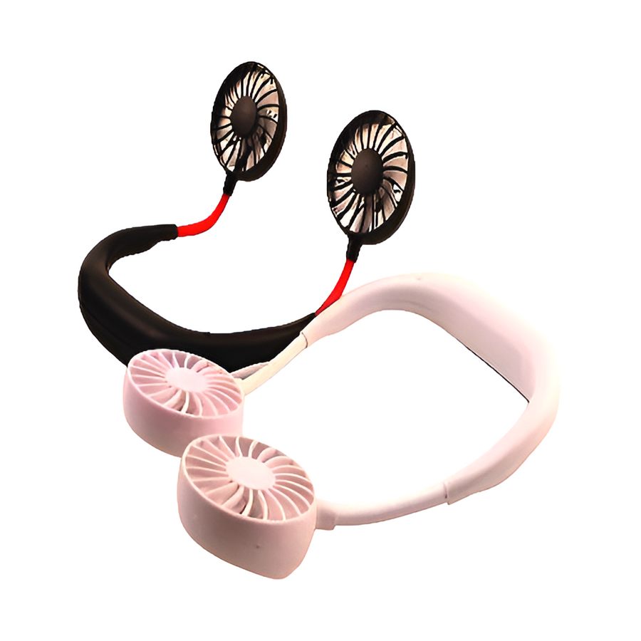 7-Wing Portable Neckband Cooling Fan – Rechargeable Hands-Free