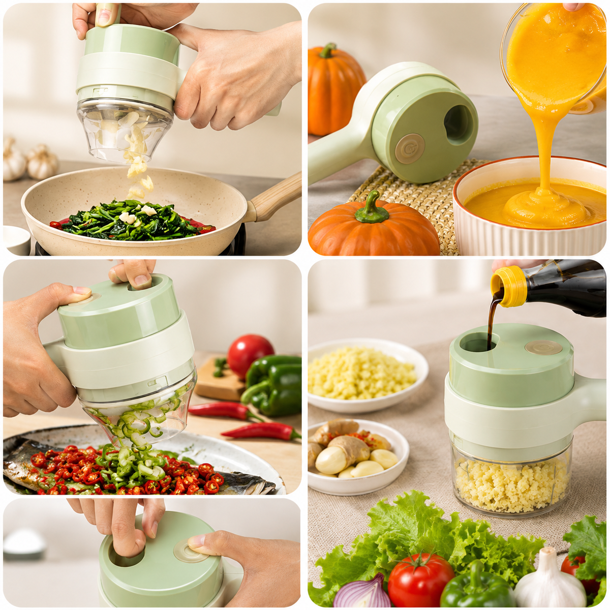 Electric Handheld Vegetable Cutter & Slicer