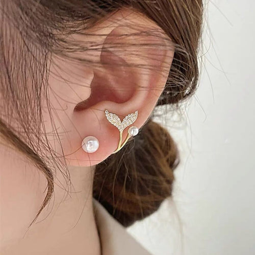 Korean Fish Tail Earrings – Elegant Fashion Jewellery for Women | Habysha