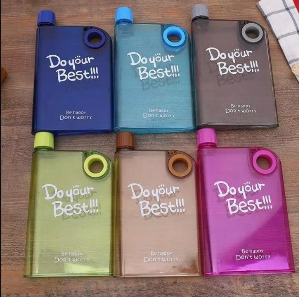A5 flat slim water bottle 420ml