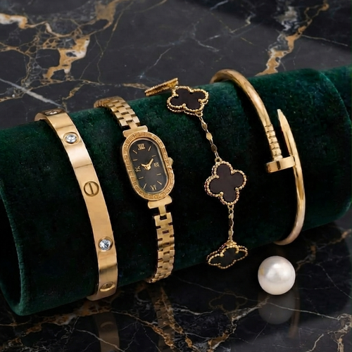 Stainless Steel Bracelet, Watch & Bangle Gift Set