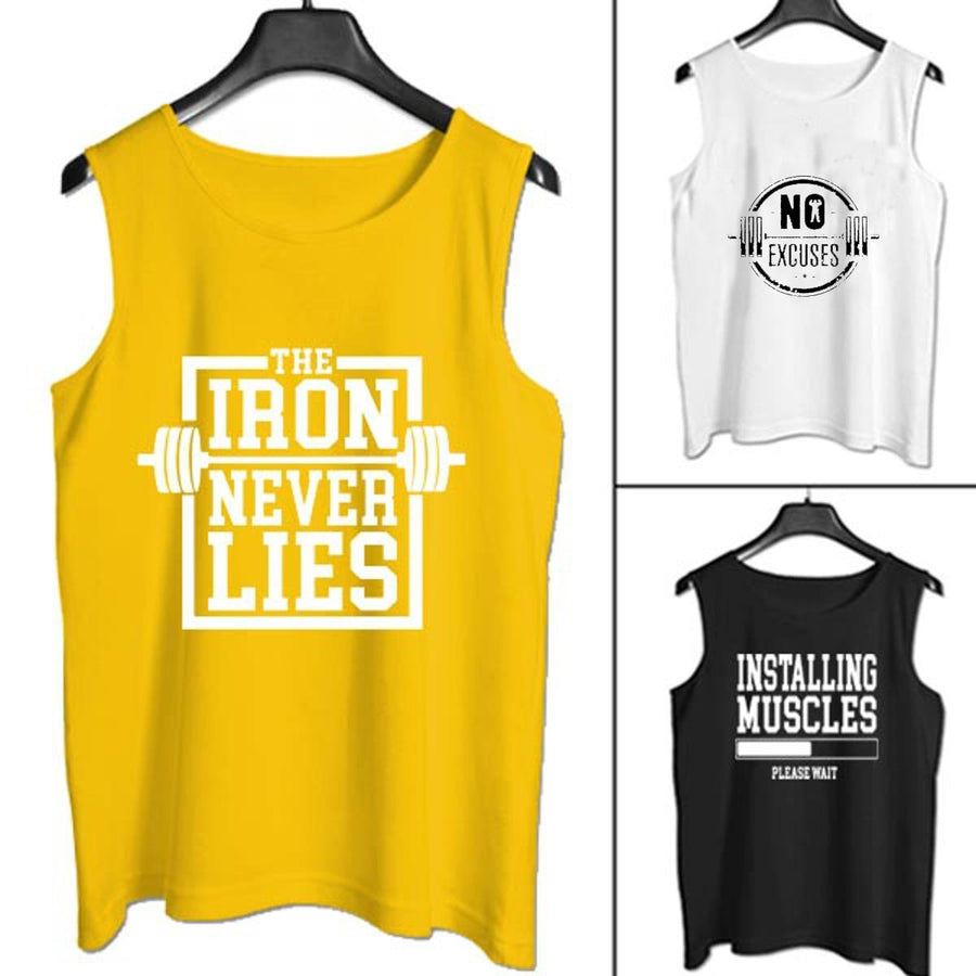 Men's Gym Sando Pack of 3 – Sleeveless Fitness Vest Shirts | Habysha