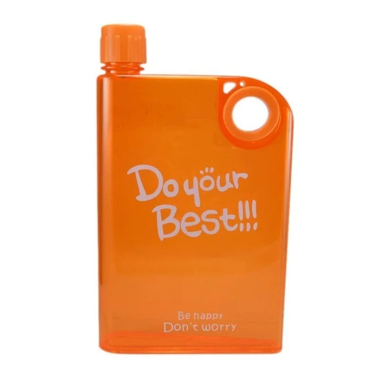 Slim water bottle for school and office