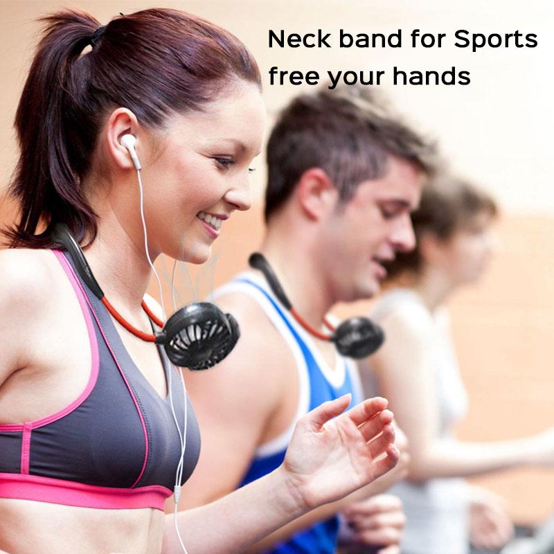 Portable outdoor neck fan