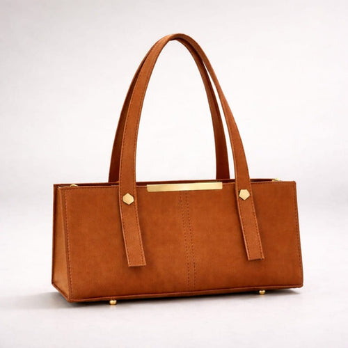 Structured PU Leather Tote Bag for Women