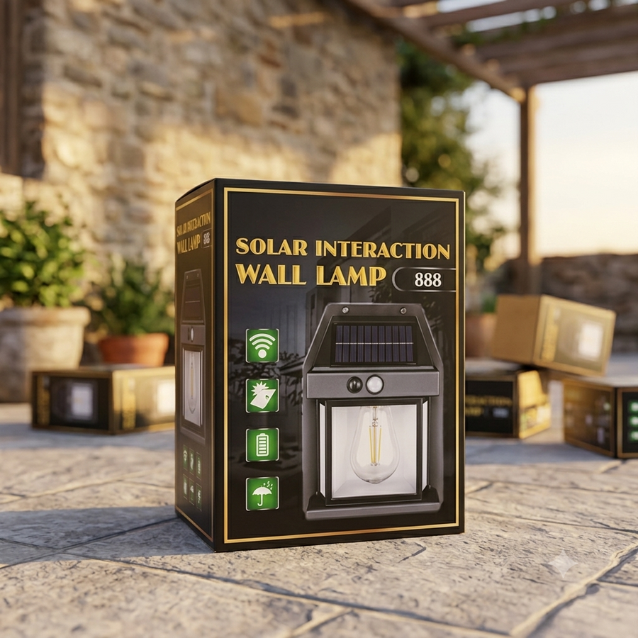 Solar Motion-Sensor Outdoor Wall Light