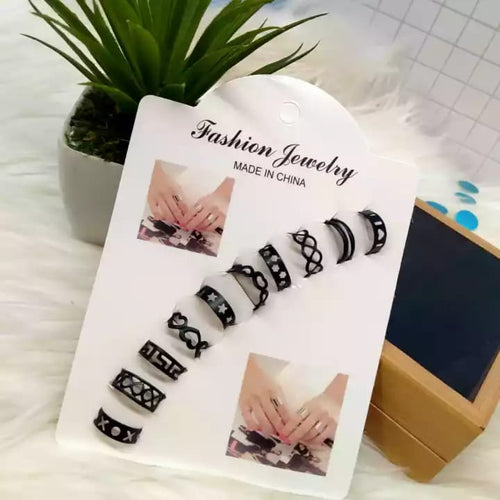 10-Pcs Adjustable Ring Set for Women