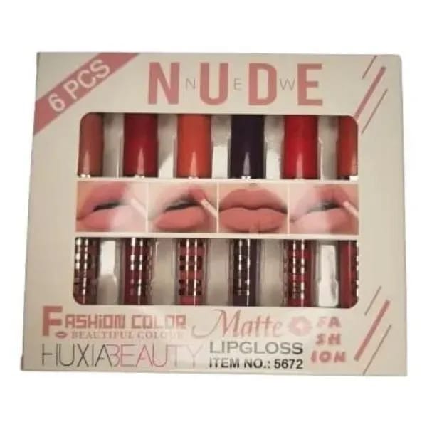 6-Pcs Matte Liquid Lipstick & Lip Gloss Set